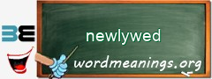 WordMeaning blackboard for newlywed